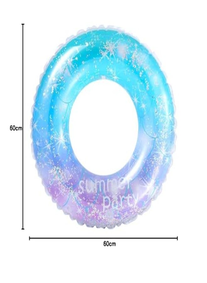 Drofail Inflatable Swim Tube Raft Beach Swimming Party Toys Water Fun Tube Round Shaped Swimming Tube for Kids Adults raft Floats Toddlers (70 CM, Queen) - Image 2